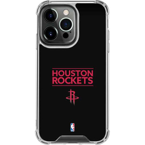 NBA Houston Rockets Standard - Black iPhone 16 Pro Clear Case